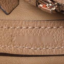 Hermes Etoupe Swift Leather Silver Finish 24/24 21 Bag 