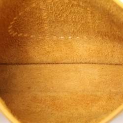 Pre Owned Hermes Jaune Ambre Taurillon Clemence Leather Evelyne 16 TPM Bag