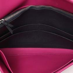Pre Owned Hermes Purple/Black Leather Jige Duo Verso Wallet