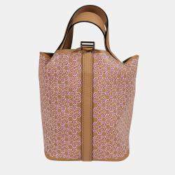 Pre Owned Hermes Lucky Daisy Picotin Lock 18 Handbag