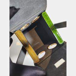 Hermes Petit H Calfskin And Alligator Robot Clutch Permabrass