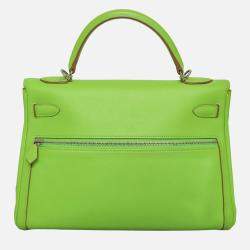Hermes Green Kelly Lakis Leather 32 Bag