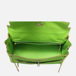 Hermes Green Kelly Lakis Leather 32 Bag