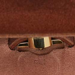 Pre Owned Hermes Rouge H Toile and Leather Herbag Zip 39 Bag