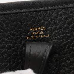 Hermes Black Leather Evelyne Tpm Amazon Shoulder Bag