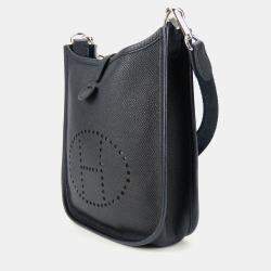 Hermes Black Leather Evelyn Tpm Epsom Shoulder Bag