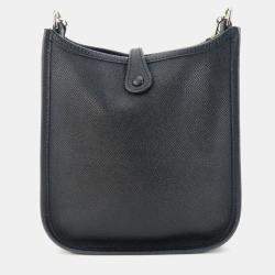 Hermes Black Leather Evelyn Tpm Epsom Shoulder Bag