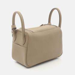 Hermes Beige Leather Lindy Mini Shoulder Bag