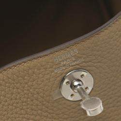 Hermes Beige Leather Lindy Mini Shoulder Bag