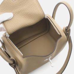 Hermes Beige Leather Lindy Mini Shoulder Bag