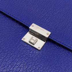 Hermes Blue Leather Click 16 Bag