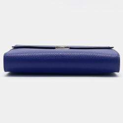 Hermes Blue Leather Click 16 Bag