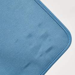 Pre Owned Hermes Bleu Azur/Natural Toile and Vache Hunter Herbag Zip 39 Bag