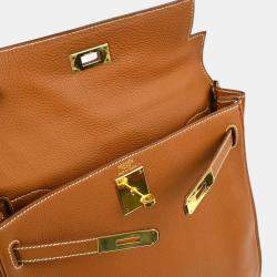 Hermes Gold Togo Kelly Ado GM Backpack