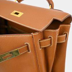 Hermes Gold Togo Kelly Ado GM Backpack