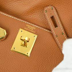Hermes Gold Togo Kelly Ado GM Backpack