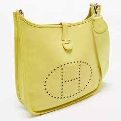 Pre Owned Hermes Lime Epsom Leather Evelyne III PM Bag