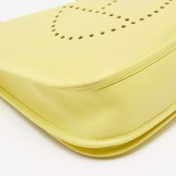 Pre Owned Hermes Lime Epsom Leather Evelyne III PM Bag
