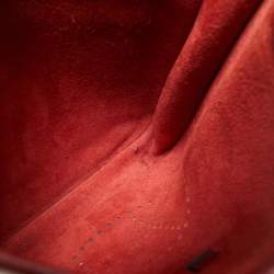 Hermes Rouge Casaque Taurillon Clemence Leather Evelyne III PM Bag