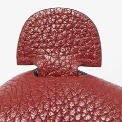 Hermes Rouge Casaque Taurillon Clemence Leather Evelyne III PM Bag