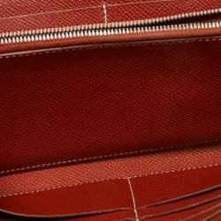 Hermes Brique Epsom Leather Kelly Longue Wallet