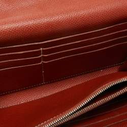 Hermes Brique Epsom Leather Kelly Longue Wallet
