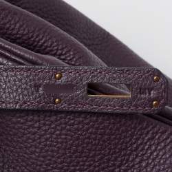 Hermes Raisin Togo Leather Gold Finish Kelly Retourne 32 Bag