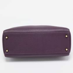Hermes Raisin Togo Leather Gold Finish Kelly Retourne 32 Bag