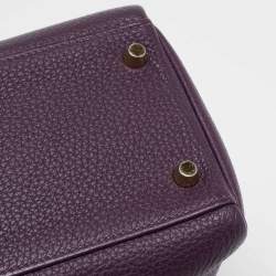 Hermes Raisin Togo Leather Gold Finish Kelly Retourne 32 Bag