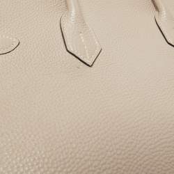 مملوكة مسبقًا حقيبة هيرمس بيركين 35 جلد غريس ترورتيريلا إكسسوار مطلي روثينيوم