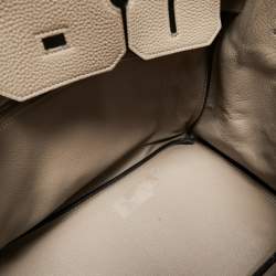 مملوكة مسبقًا حقيبة هيرمس بيركين 35 جلد غريس ترورتيريلا إكسسوار مطلي روثينيوم