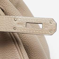 مملوكة مسبقًا حقيبة هيرمس بيركين 35 جلد غريس ترورتيريلا إكسسوار مطلي روثينيوم