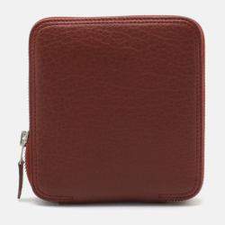 Pre Owned Hermes Red Leather Silky Pop Eco Tote Bag
