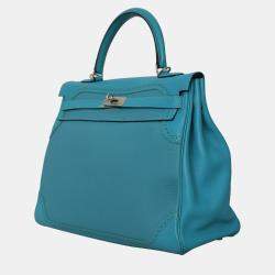 Hermes Leather Kelly Ghillies 35 Bag
