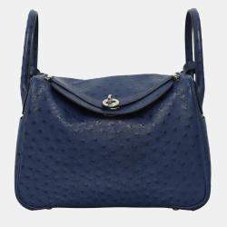 Pre Owned Hermes Ostrich Lindy 30 Bag