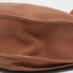 Pre Owned Hermes Gold Taurillon Clemence Leather Evelyne III GM Bag