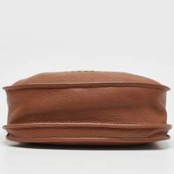 Pre Owned Hermes Gold Taurillon Clemence Leather Evelyne III GM Bag