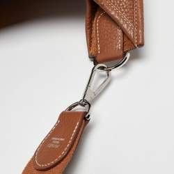 Pre Owned Hermes Gold Taurillon Clemence Leather Evelyne III GM Bag