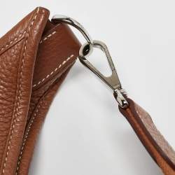 Pre Owned Hermes Gold Taurillon Clemence Leather Evelyne III GM Bag