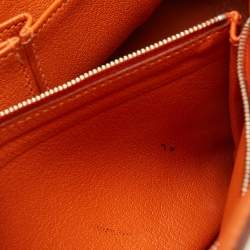 Hermes Potiron Orange Taurillon Clemence Leather Jypsiere 31 Bag