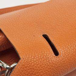 Pre Owned Hermes Potiron Orange Taurillon Clemence Leather Jypsiere 31 Bag