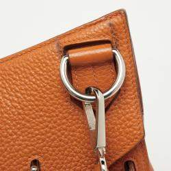 Pre Owned Hermes Potiron Orange Taurillon Clemence Leather Jypsiere 31 Bag