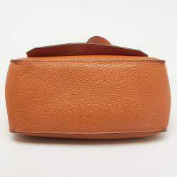 Pre Owned Hermes Potiron Orange Taurillon Clemence Leather Jypsiere 31 Bag