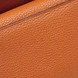 Pre Owned Hermes Potiron Orange Taurillon Clemence Leather Jypsiere 31 Bag