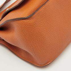 Pre Owned Hermes Potiron Orange Taurillon Clemence Leather Jypsiere 31 Bag