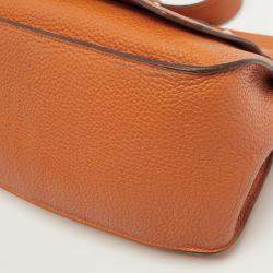 Pre Owned Hermes Potiron Orange Taurillon Clemence Leather Jypsiere 31 Bag