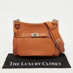 Pre Owned Hermes Potiron Orange Taurillon Clemence Leather Jypsiere 31 Bag