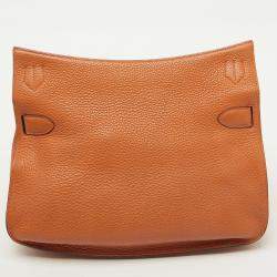Pre Owned Hermes Potiron Orange Taurillon Clemence Leather Jypsiere 31 Bag