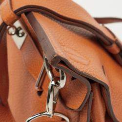 Pre Owned Hermes Potiron Orange Taurillon Clemence Leather Jypsiere 31 Bag