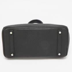 Hermes Noir Togo Leather Palladium Finish Birkin 30 Bag
